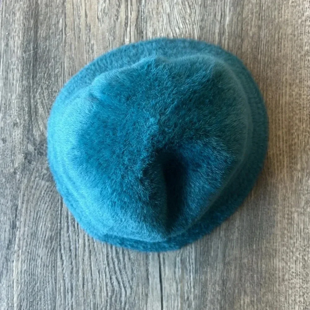 Nordstrom Rack Hat Blue Green Furry Bucket Hat One Size